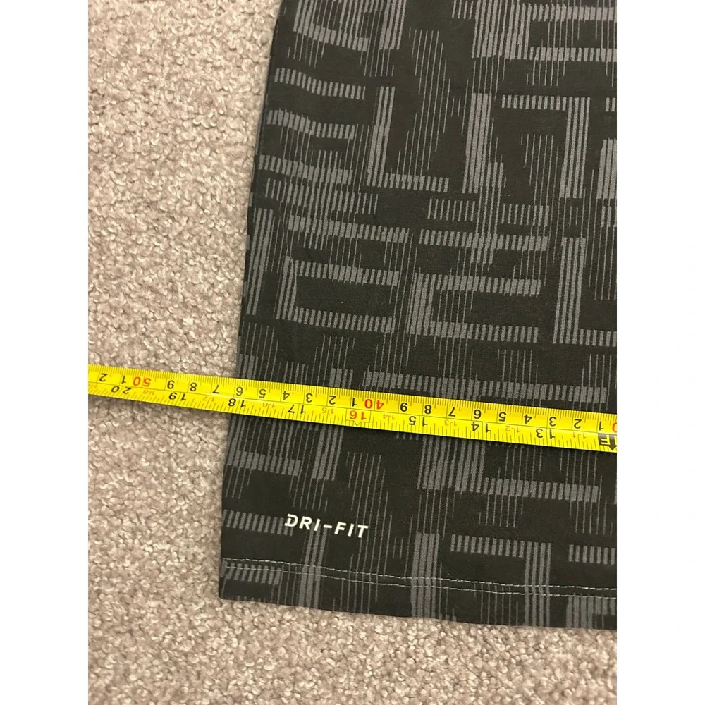 Nike Elite T-Shirt Boys XL Black Gray‎ Dri-FIT Athletic Geometric Print Tee